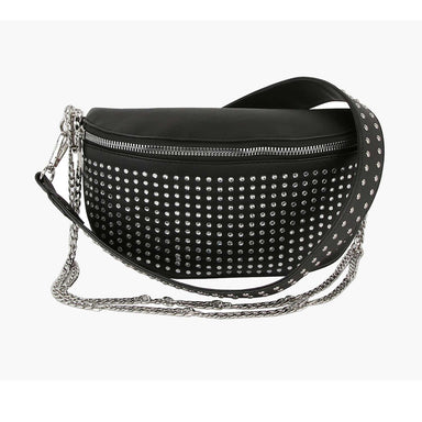 Stylish Studded Crossbody Bag: Pewter - Coco and lulu boutique