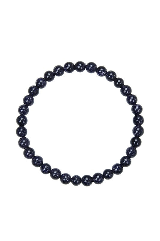 Blue Sandstone Stretch Bracelet - Coco and lulu boutique