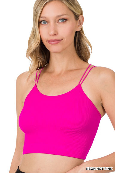 RIBBED SEAMLESS DOUBLE STRAP BRAMI - Coco and lulu boutique