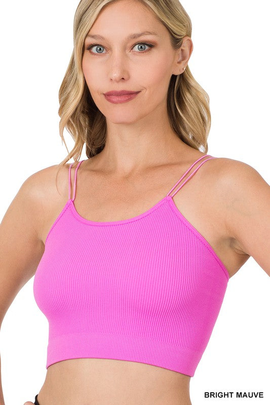 RIBBED SEAMLESS DOUBLE STRAP BRAMI - Coco and lulu boutique