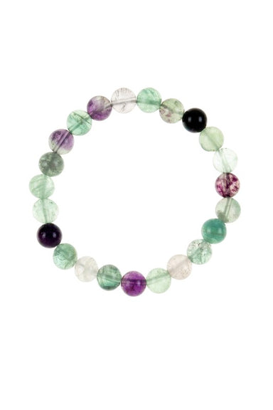 Fluorite Stone Stretch Bracelet - Coco and lulu boutique