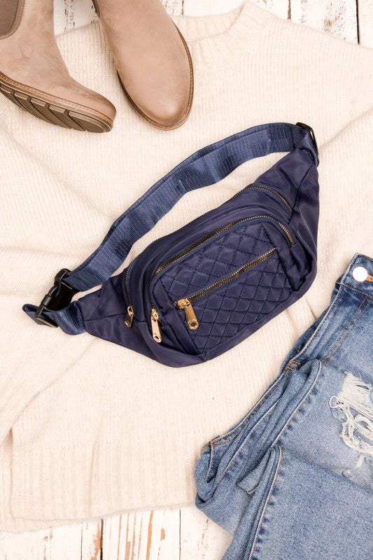 Weekender Quilted Belt Sling Bum Bag - Coco and lulu boutique