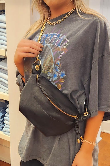 Weekender Twist Tassel Sling Chain Crossbody Bum Bag - Coco and lulu boutique