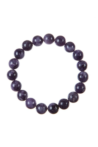 Phosphosiderite Stone Bead Stretch Bracelet - Coco and lulu boutique