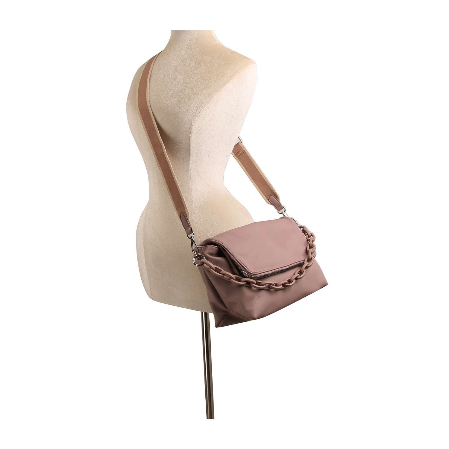 Courtney  Olive Chain Handle Shoulder Bag: Olive - Coco and lulu boutique