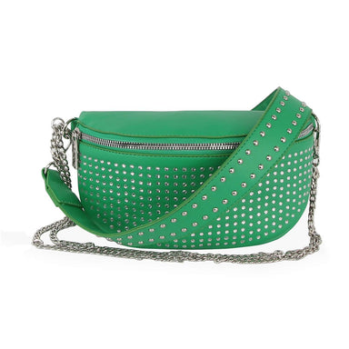 Stylish Studded Crossbody Bag: Black - Coco and lulu boutique