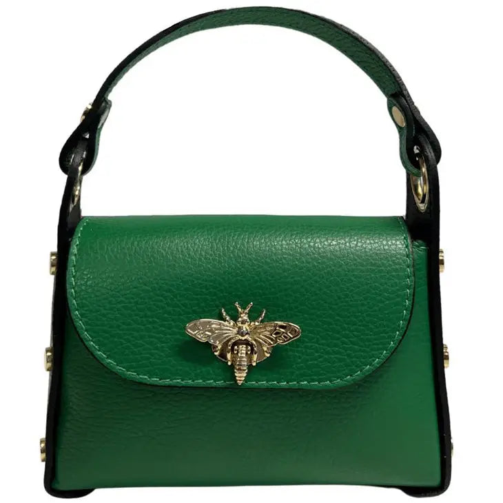 Modi Emerald Green mini bag in genuine dollar leather - Coco and lulu boutique