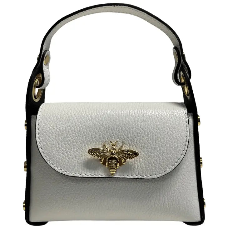 Modi White mini bag in genuine dollar leather - Coco and lulu boutique