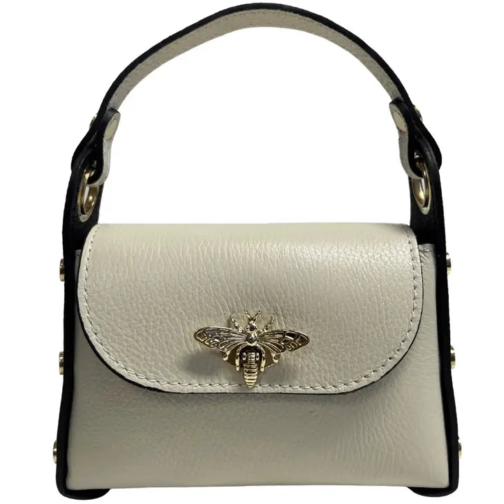 Modi Cream mini bag in genuine dollar leather - Coco and lulu boutique