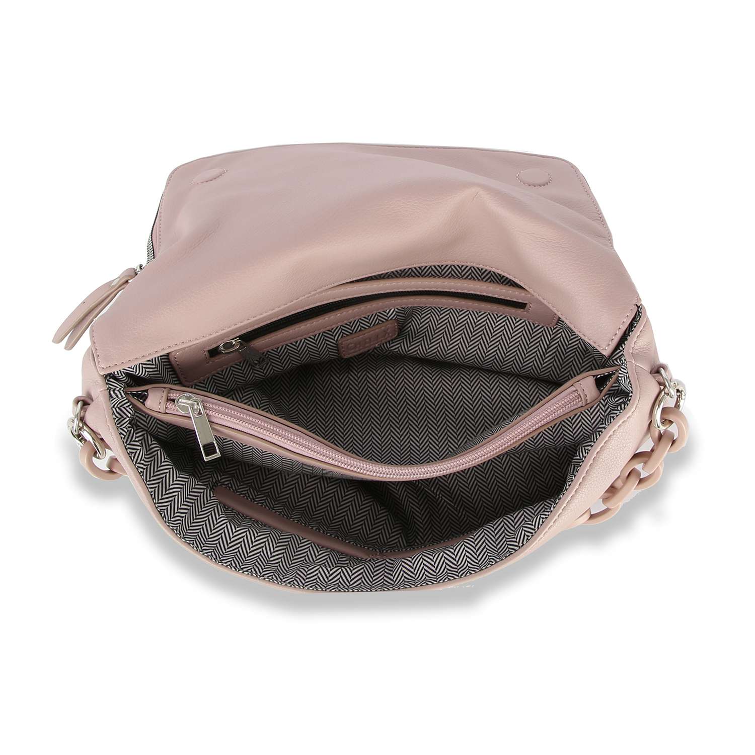 Courtney Orange Chain Handle Shoulder Bag: Orange - Coco and lulu boutique