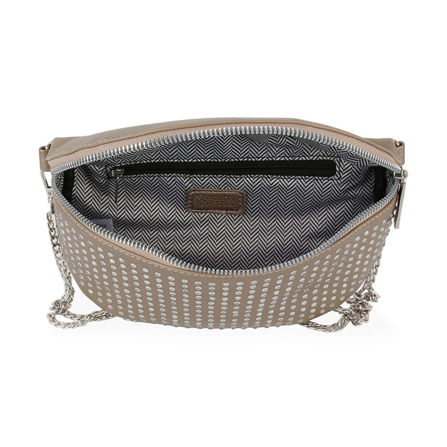Stylish Studded Crossbody Bag: Pewter - Coco and lulu boutique