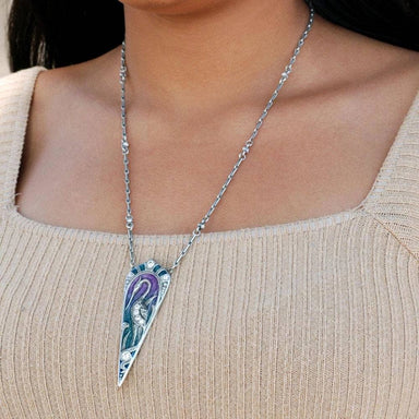 Enamel Bird Vintage Modern Necklace - Coco and lulu boutique