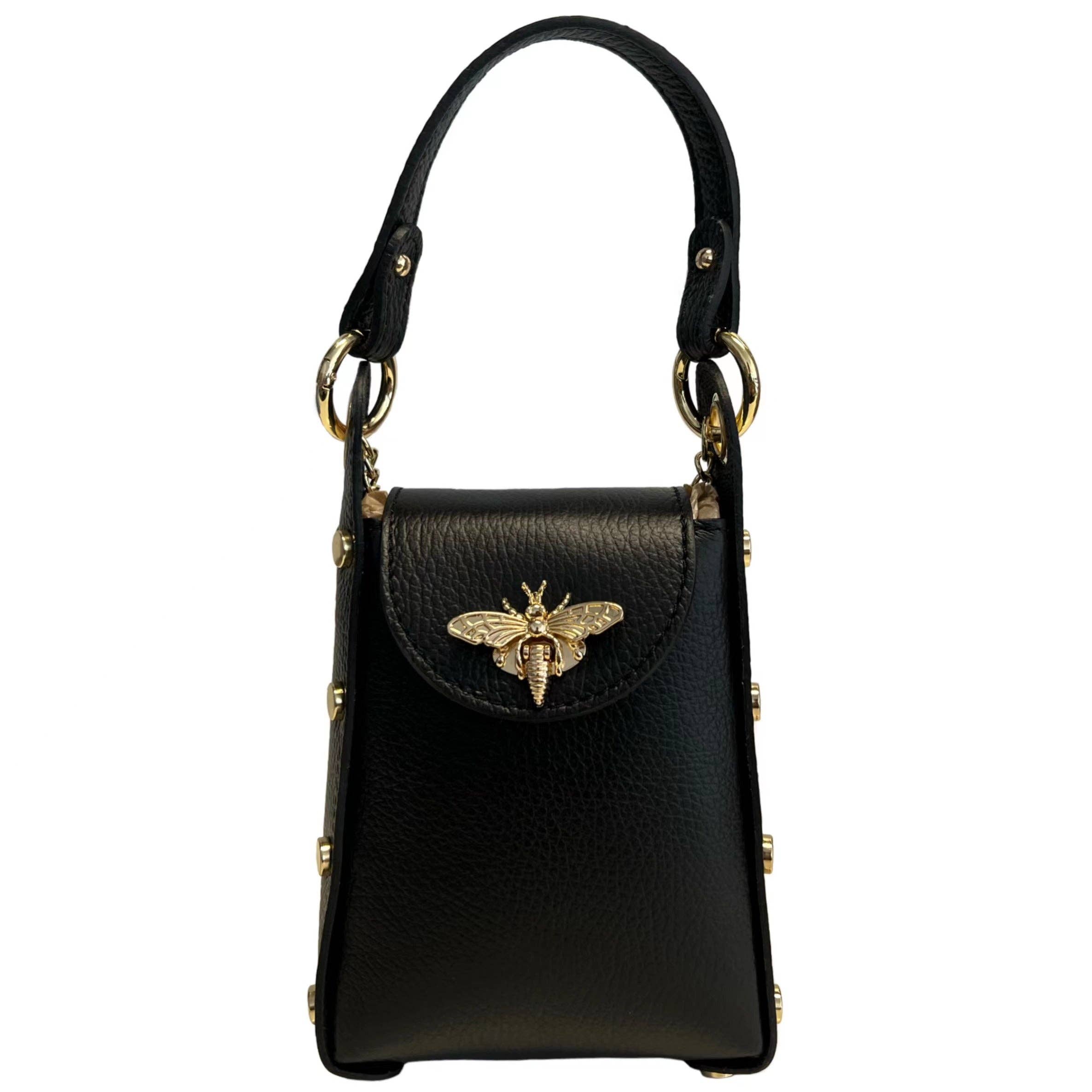Modarno mini bag in genuine leather dollar with bee-shaped l - Coco and lulu boutique