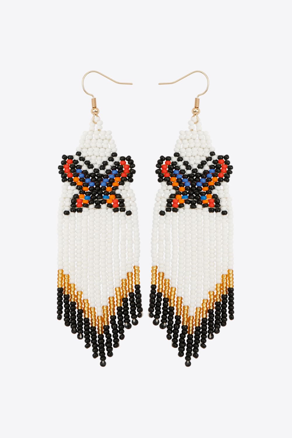 Butterfly Beaded Dangle Earrings - Coco and lulu boutique