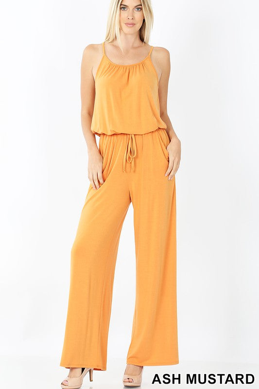 Lani Spaghetti Strap Jumpsuit - Coco and lulu boutique