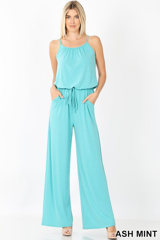 Lani Spaghetti Strap Jumpsuit - Coco and lulu boutique