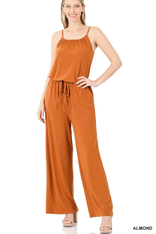 Lani Spaghetti Strap Jumpsuit - Coco and lulu boutique
