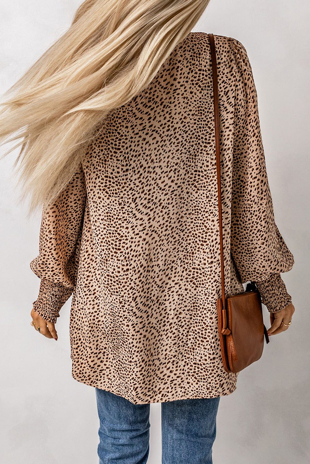 Sophie Leopard Print Balloon Sleeve Cardigan - Coco and lulu boutique
