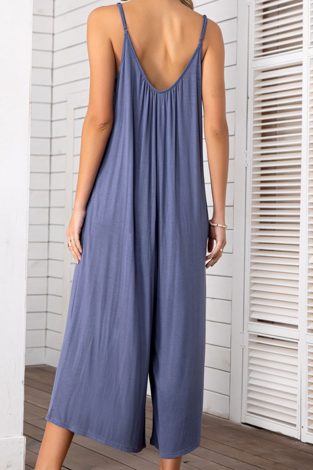 Spaghetti Strap Scoop Neck Jumpsuit - Coco and lulu boutique