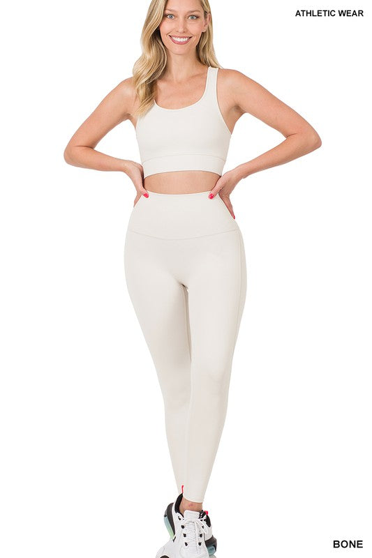 Ashley RACERBACK TANK TOP & LEGGINGS SET - Coco and lulu boutique