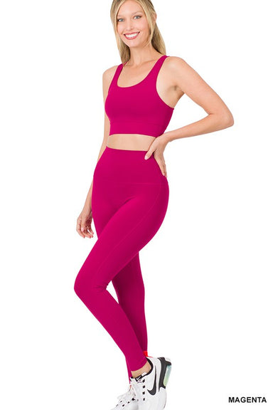 Ashley RACERBACK TANK TOP & LEGGINGS SET - Coco and lulu boutique