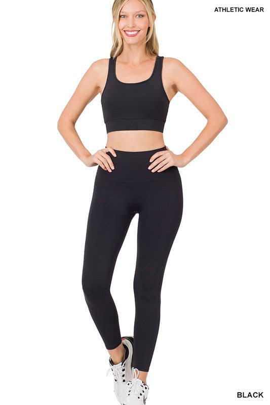 Ashley RACERBACK TANK TOP & LEGGINGS SET - Coco and lulu boutique