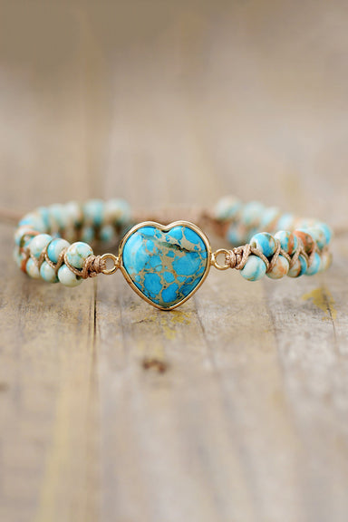Soul Handmade Heart Shape Natural Stone Bracelet - Coco and lulu boutique