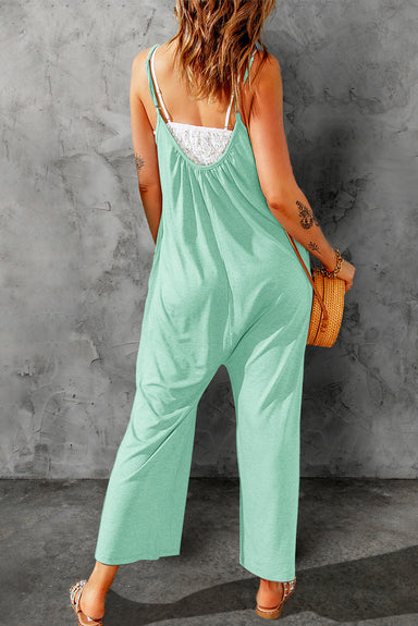 Skyler Spaghetti Strap Wide Leg Jumpsuit - Coco and lulu boutique