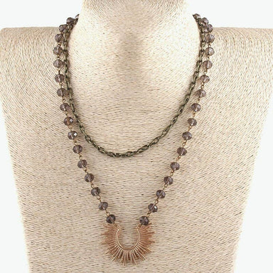 Radiate Sunshine Necklace Set - Coco and lulu boutique