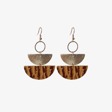 Modern  Semicircle Drop Earrings - Coco and lulu boutique