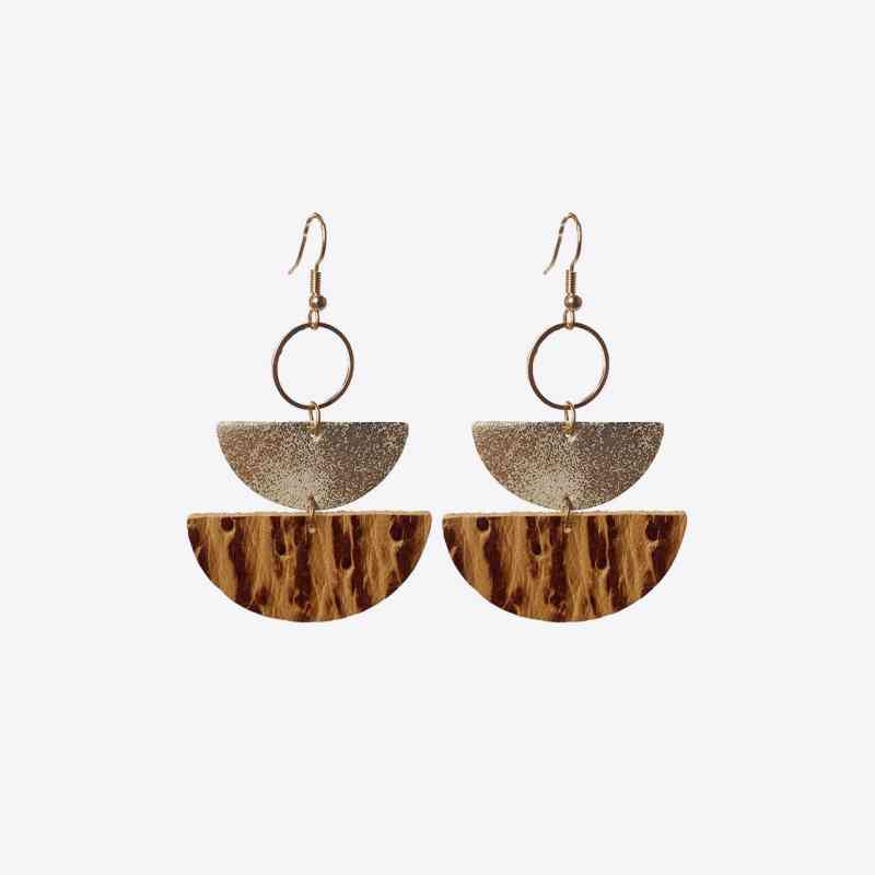 Modern  Semicircle Drop Earrings - Coco and lulu boutique