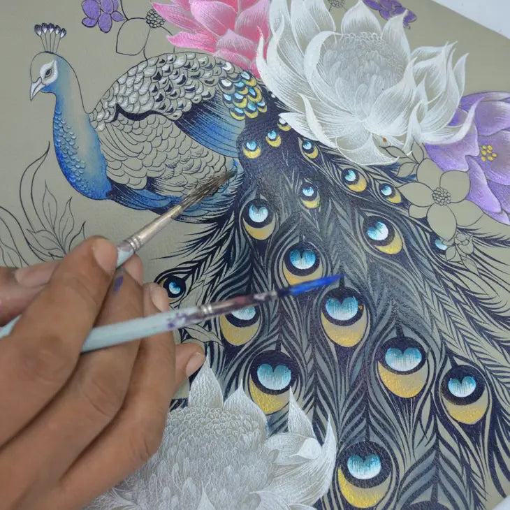 Peacock Checkbook Clutch with RFID - Coco and lulu boutique