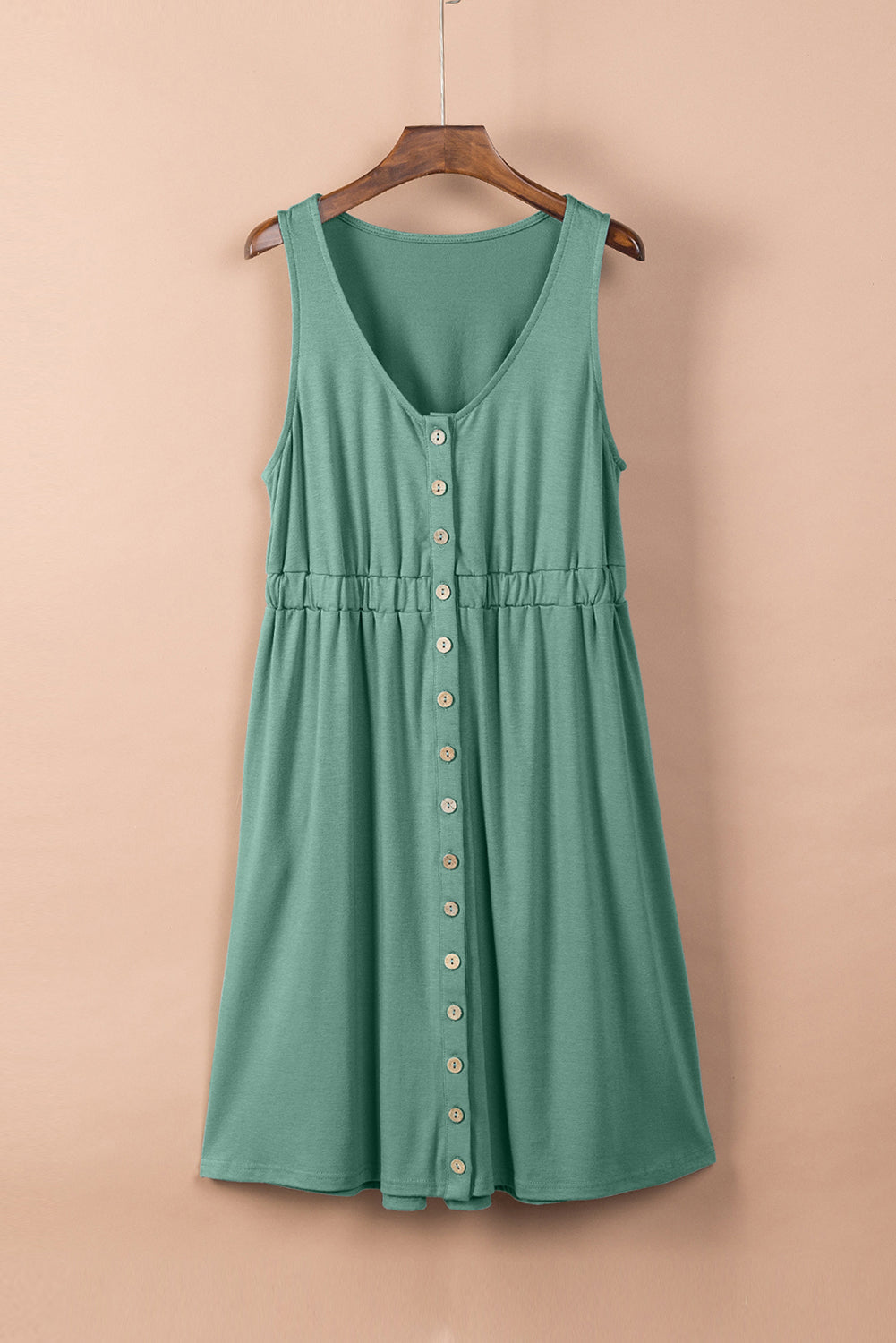 Gracie Sleeveless Button Down Mini Dress - Coco and lulu boutique