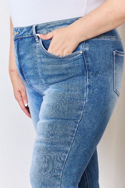 RISEN Full Size High Rise Ankle Flare Jeans - Coco and lulu boutique