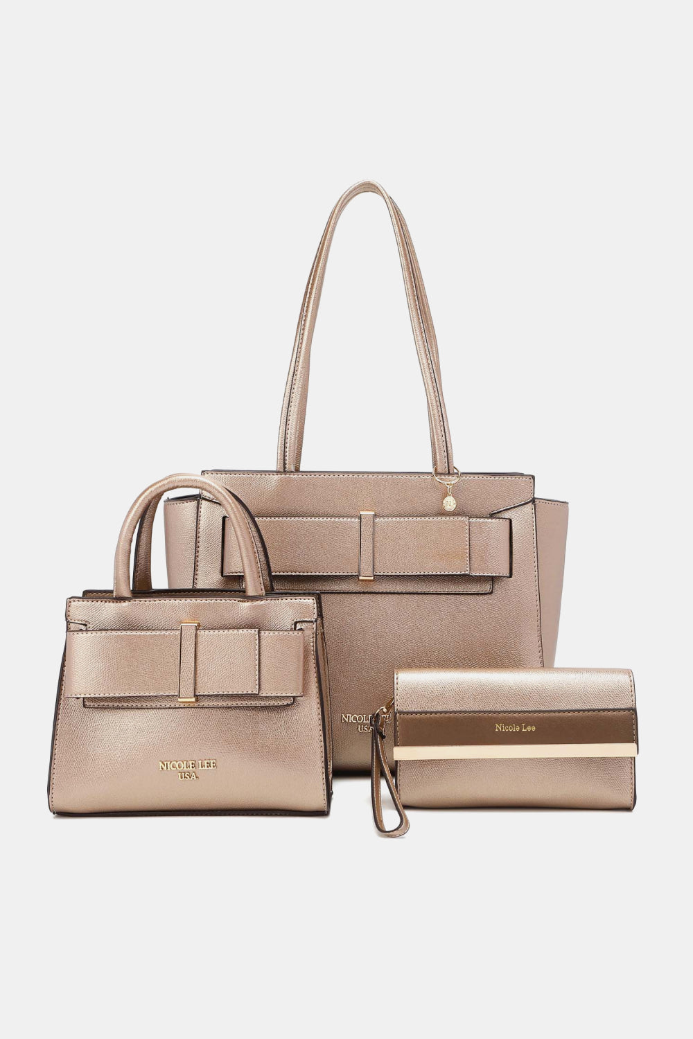 Regina 3-Piece Satchel Bag Set - Coco and lulu boutique