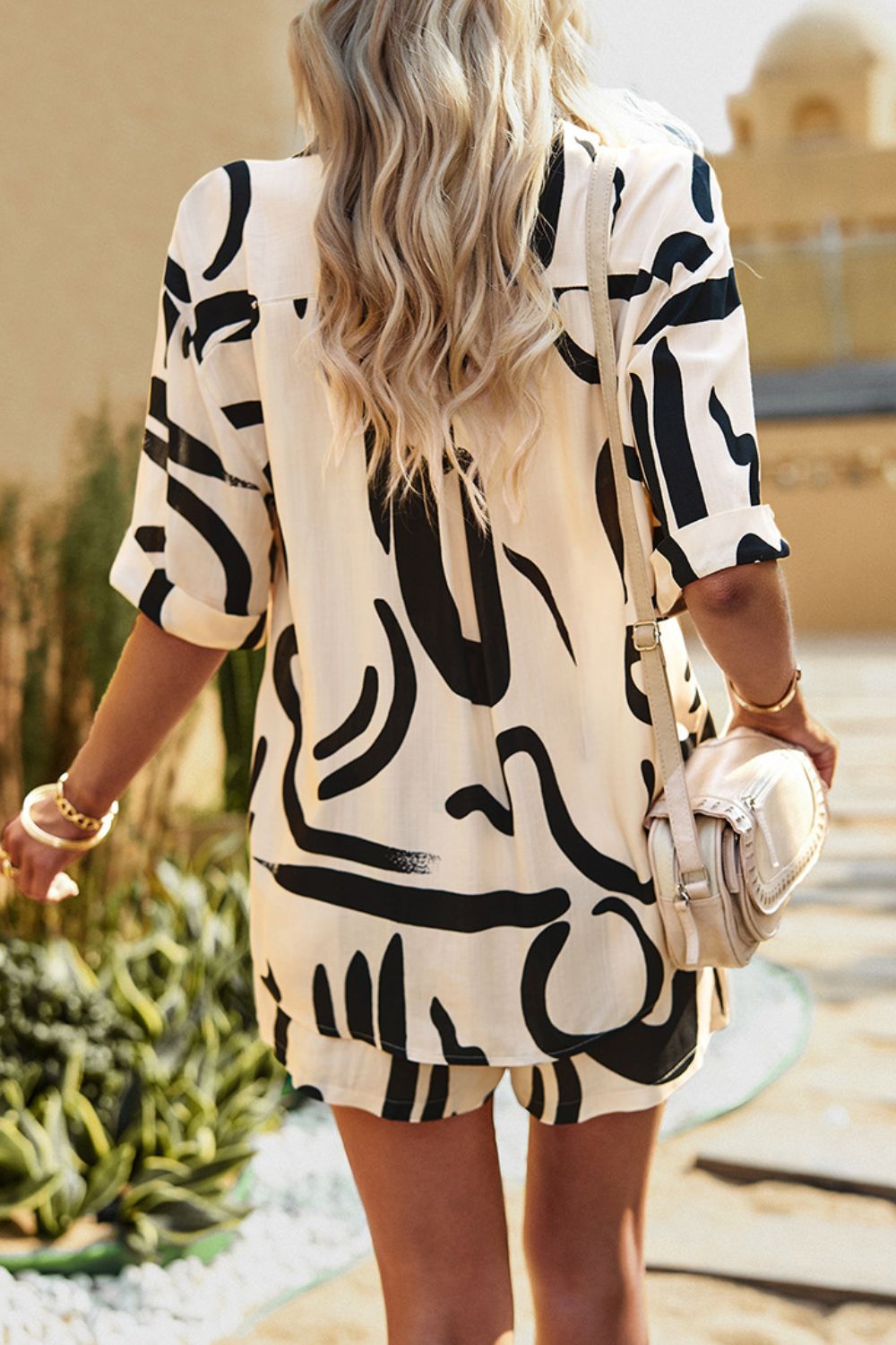 Harper Printed Dropped Shoulder Shirt and Shorts Set - Coco and lulu boutique