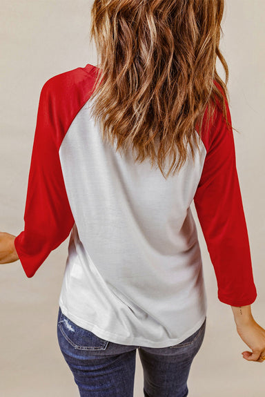 FEARLESS GIRL Graphic Raglan Sleeve Top - Coco and lulu boutique