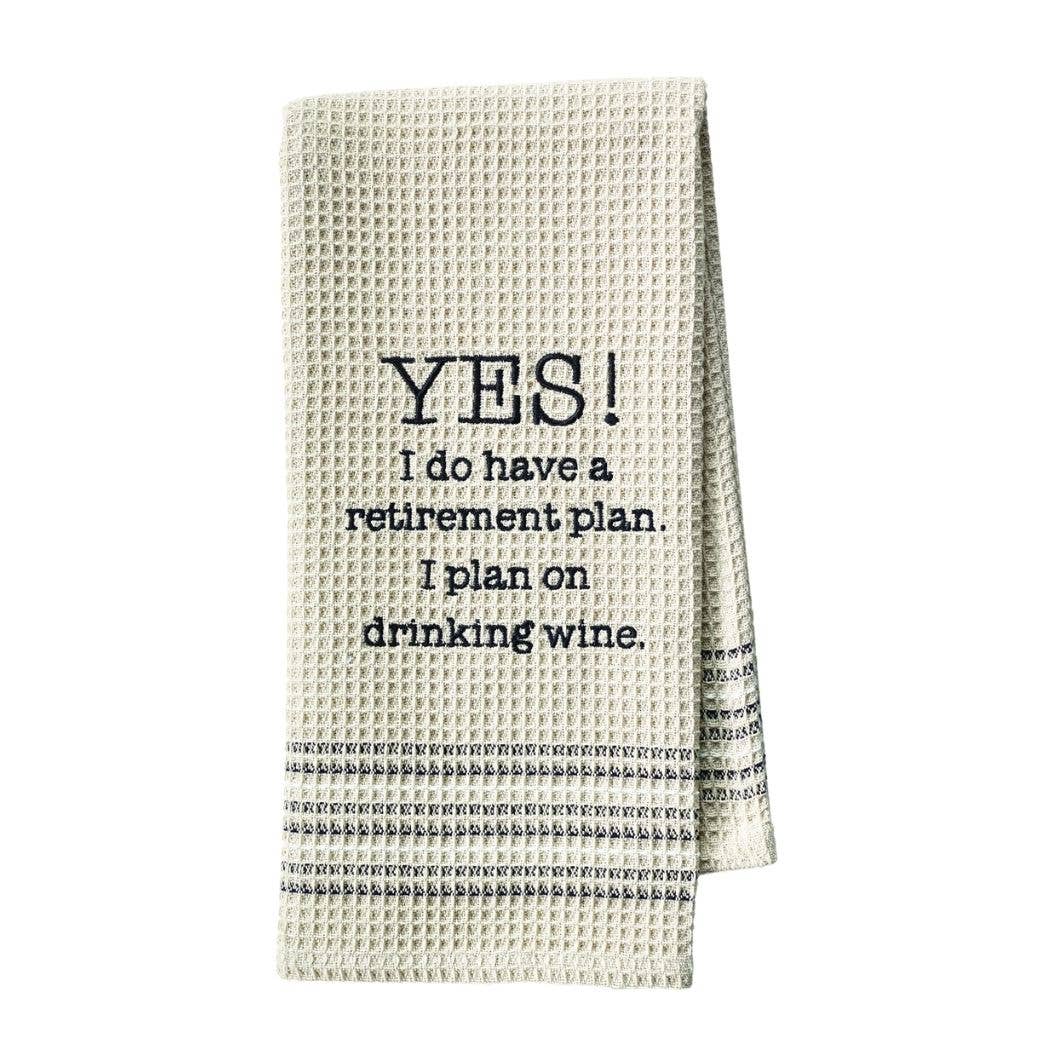 Yes Waffle-Weave Dishtowel - Coco and lulu boutique