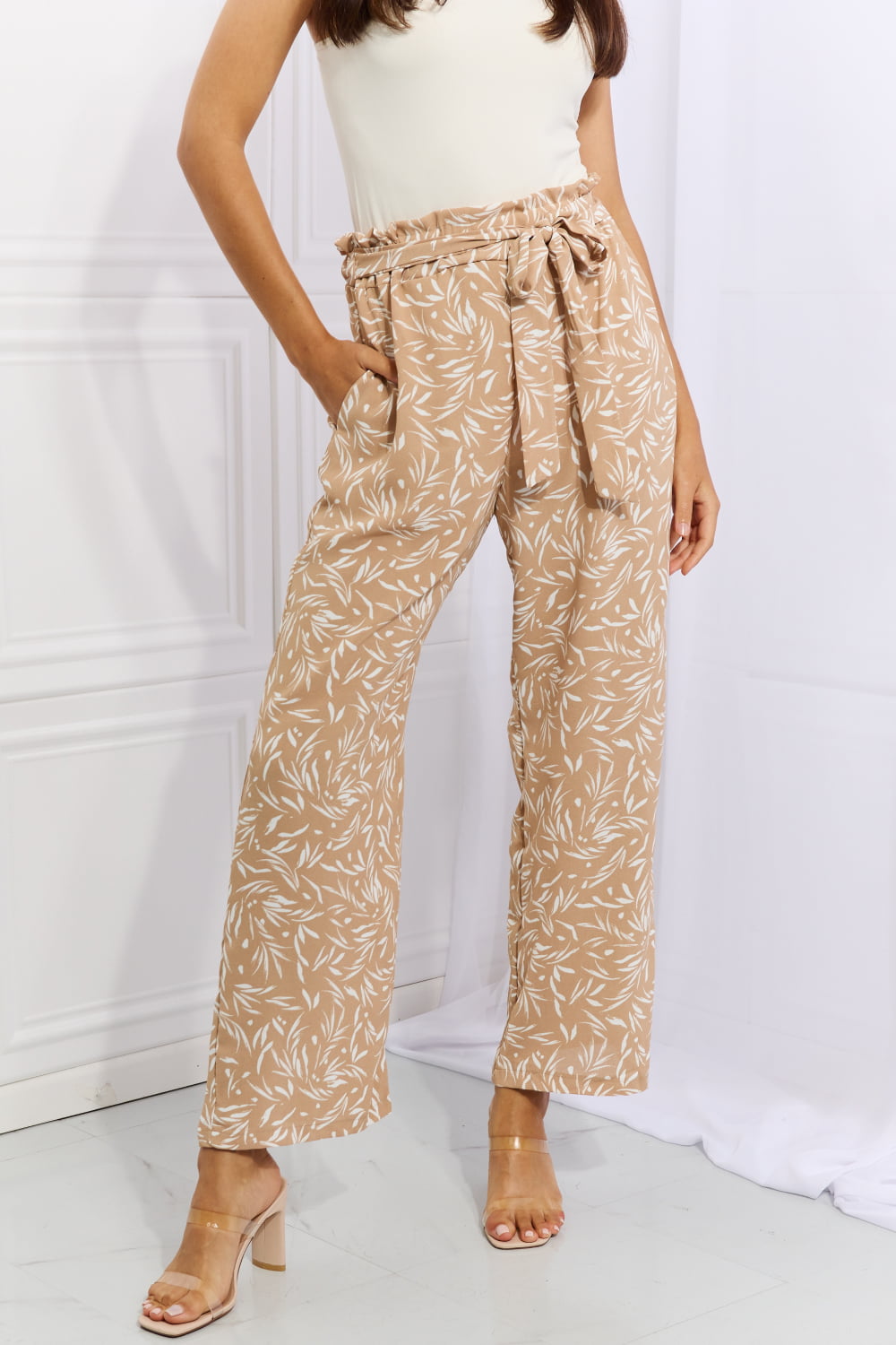Everyday Right Angle Full Size Geometric Printed Pants - Coco and lulu boutique