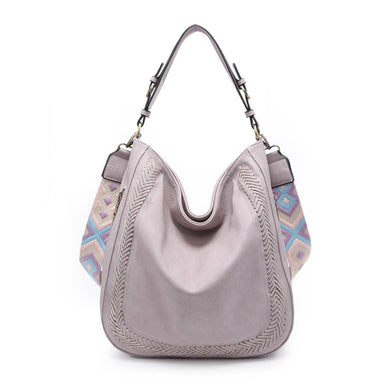 Aris Lavender Whipstitch Hobo/Crossbody w/ Guitar Strap - Coco and lulu boutique