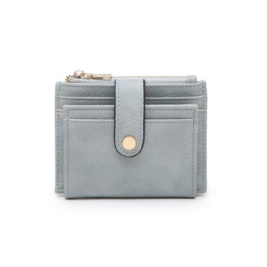 Sadie Gray-Teal Mini Snap Wallet/Card Holder - Coco and lulu boutique
