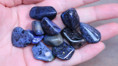 Dumortierite Natural Stone Tumbled 1 Lb - Coco and lulu boutique