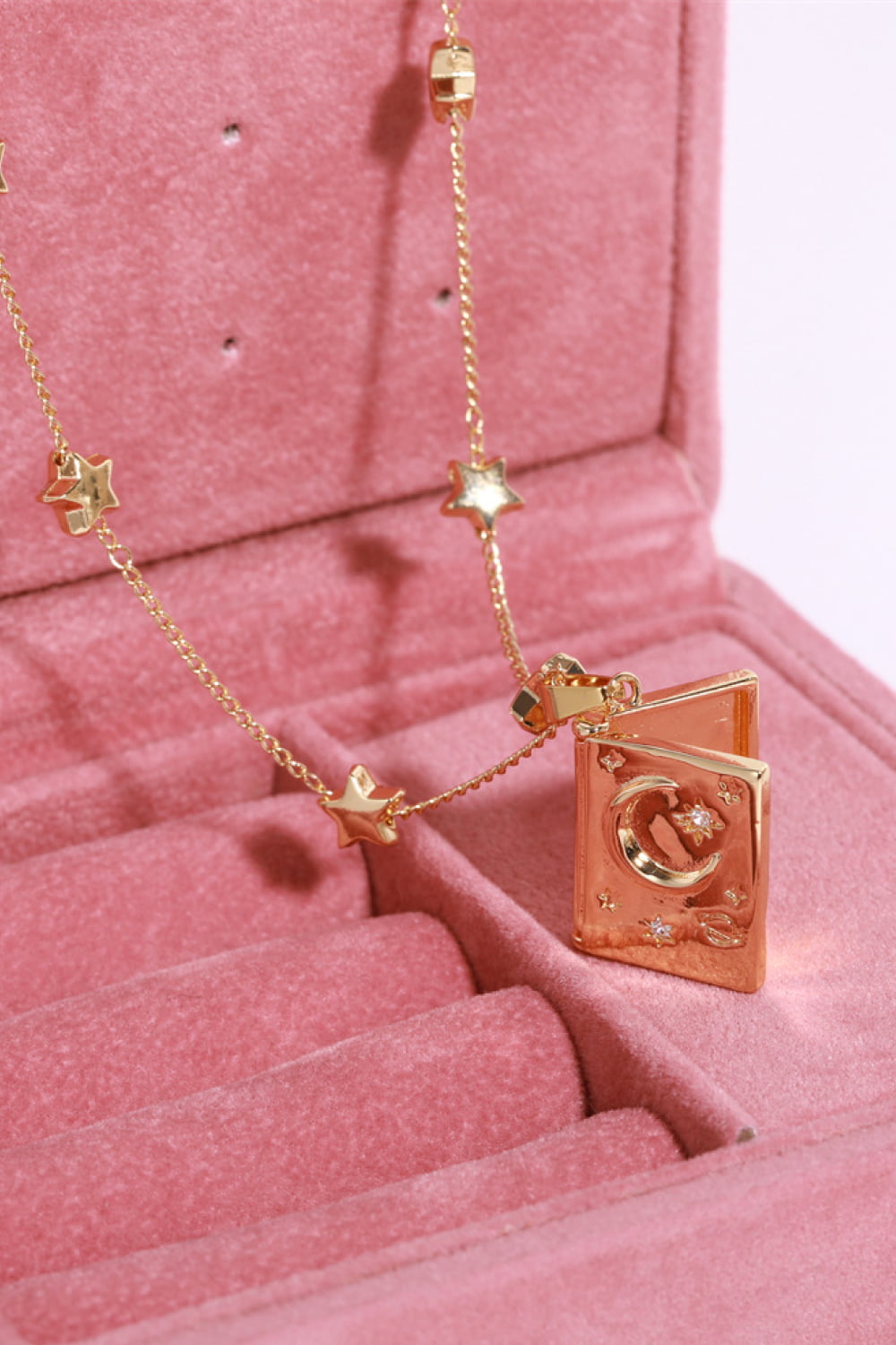 Star and Moon Copper 14K Gold-Plated Necklace - Coco and lulu boutique