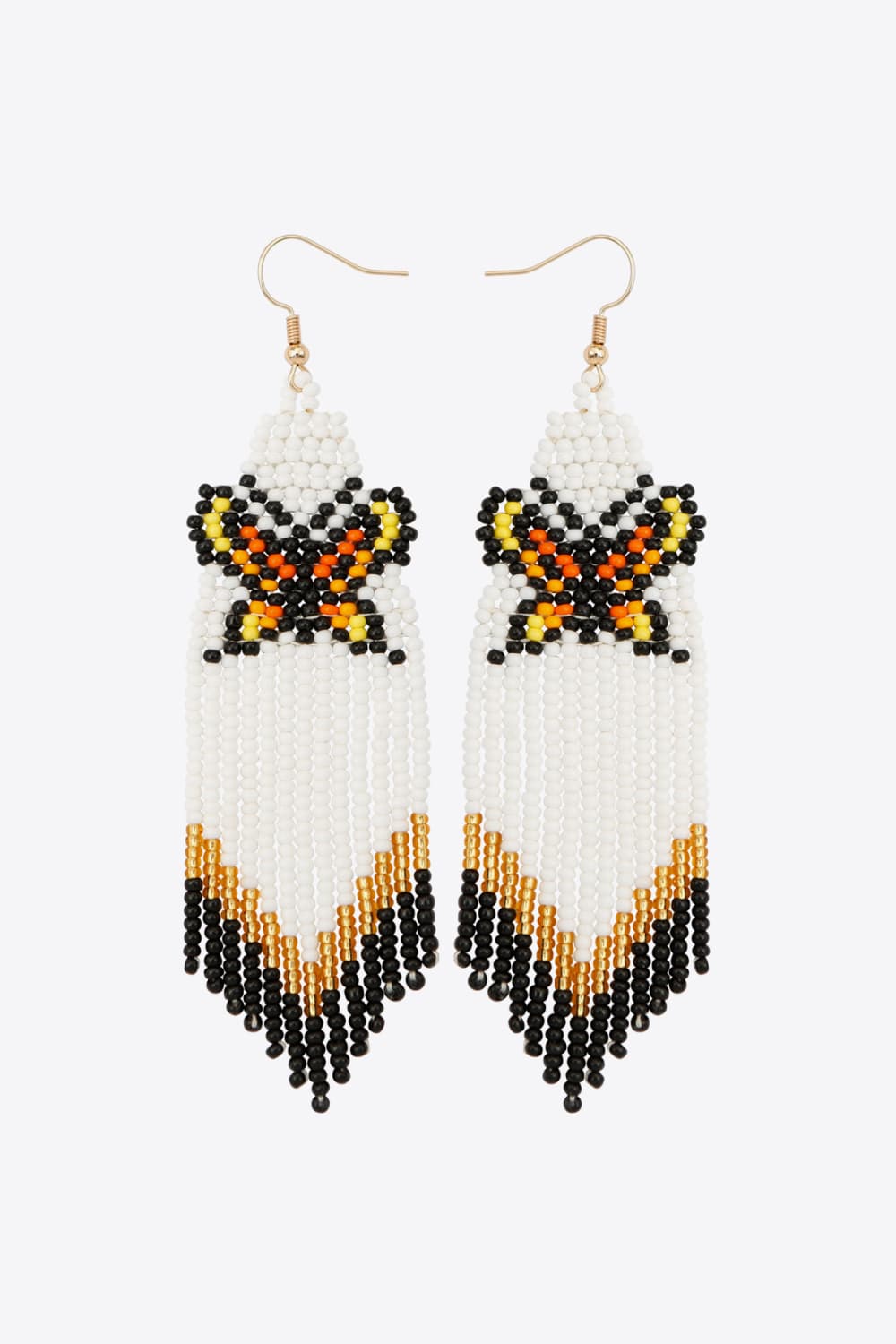 Butterfly Beaded Dangle Earrings - Coco and lulu boutique