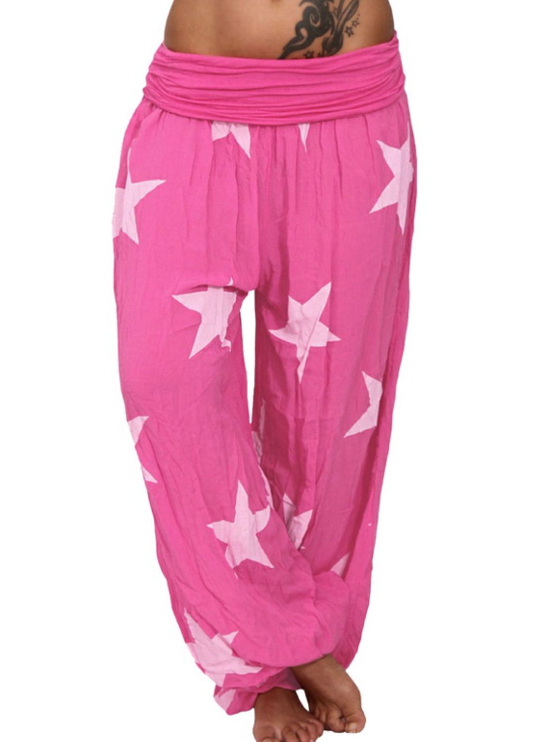 Bohemian Full Size Ruched High Waist Beach Printed Pants - Coco and lulu boutique