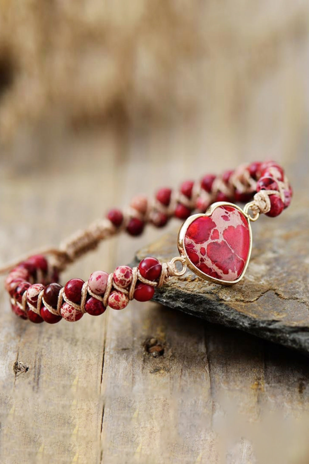 Soul Handmade Heart Shape Natural Stone Bracelet - Coco and lulu boutique