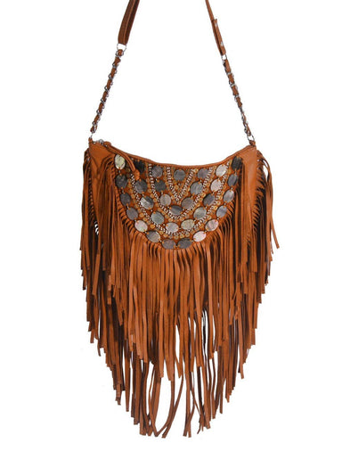 Cosmic Fring Camel Crossbody - Coco and lulu boutique