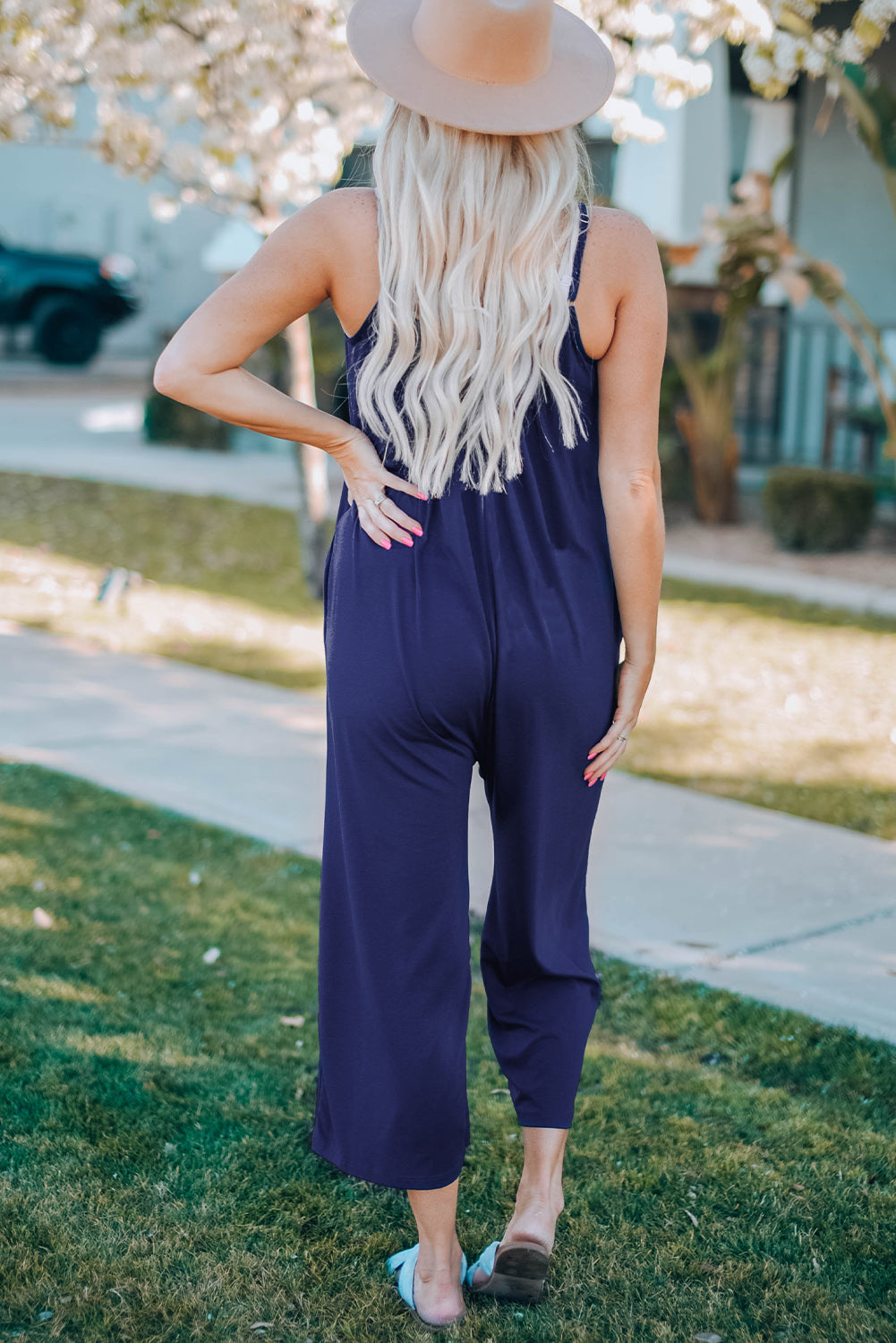 Skyler Spaghetti Strap Wide Leg Jumpsuit - Coco and lulu boutique