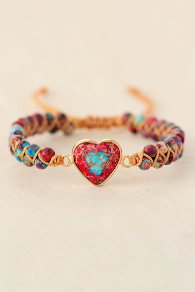 Soul 2 Handmade Heart Shape Natural Stone Bracelet - Coco and lulu boutique