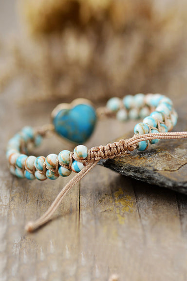 Soul Handmade Heart Shape Natural Stone Bracelet - Coco and lulu boutique